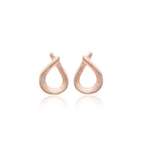 Øreringe i rosaforgyldt sølv