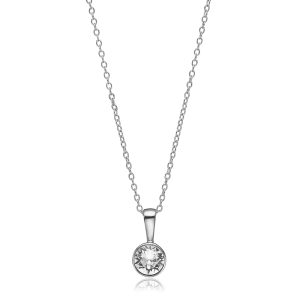 Vedhæng i sølv med zirkonia