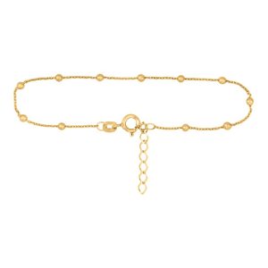 Ankelkæde i forgyldt sølv med kugler