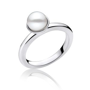 Samlering i sølv med ferskvandsperle