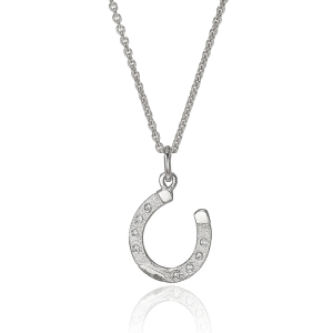 Lykkebringende hestesko i sølv