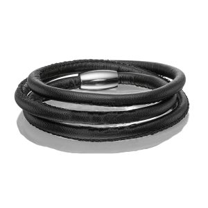 Læderarmbånd med magnetlås