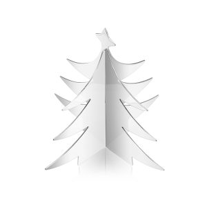 Sølvfarvet juletræ i stål