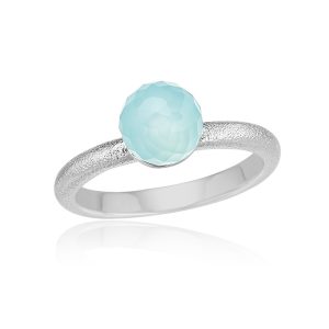 Samlering i sølv med Aqua Calcedon