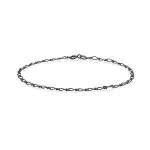 Armbånd i oxideret sølv
