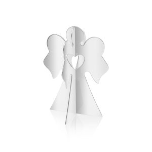 Sølvfarvet engel i stål