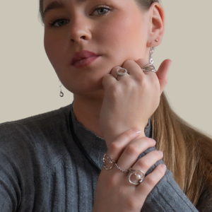 Ring med hvid ferskvandsperle