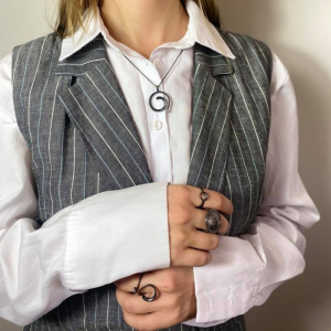 Vedhæng i oxideret sølv