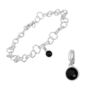 Klips til armbånd med sort onyx