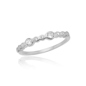 Sølvring med skinnende zirkonia